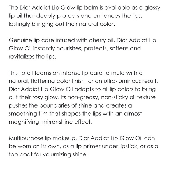 Dior Addict Lip Glow Oil a Nourishing Lip Oil - 001 Pink - Color-Awakening nwot - Picture 3 of 6